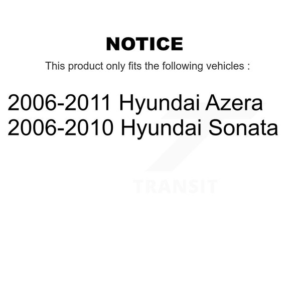 Front Complete Shock Assembly And TQ Link Kit For Hyundai Sonata Azera